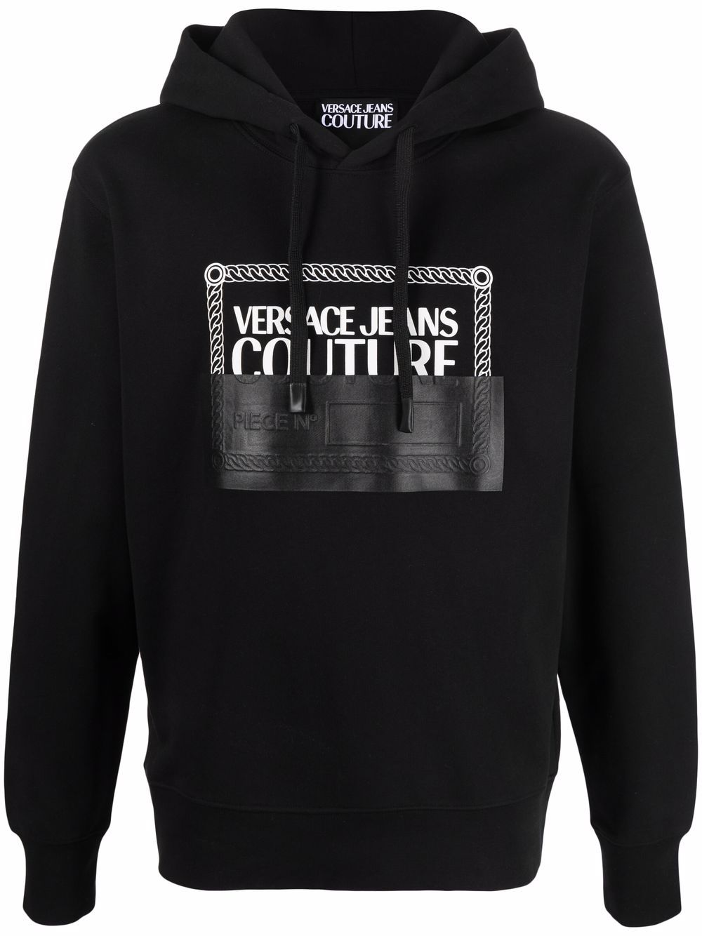 Versace Jeans Couture logo-print cotton hoodie - Black von Versace Jeans Couture