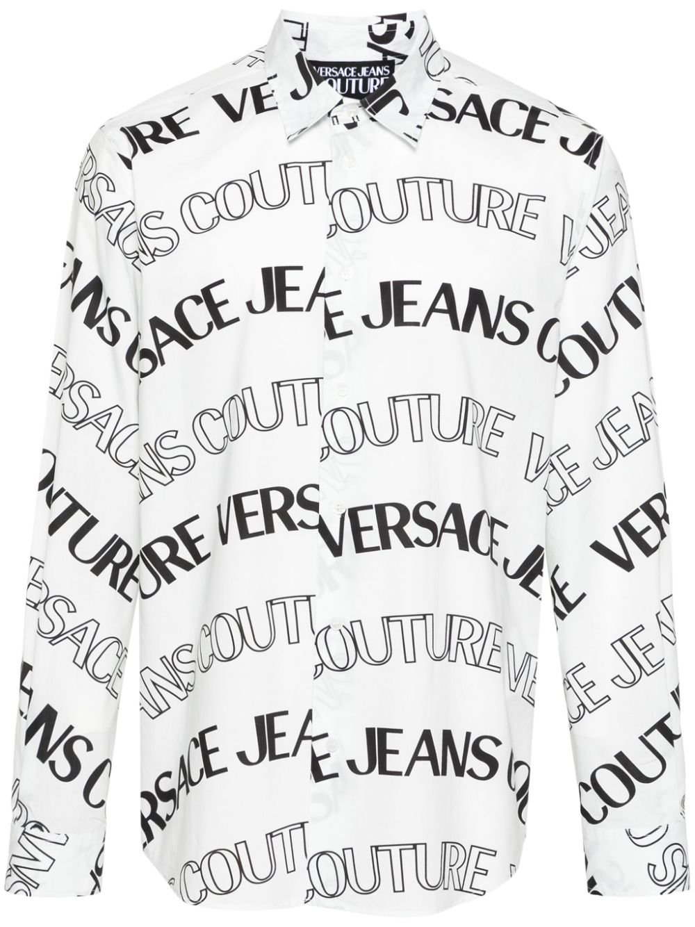 Versace Jeans Couture logo-print cotton shirt - White von Versace Jeans Couture