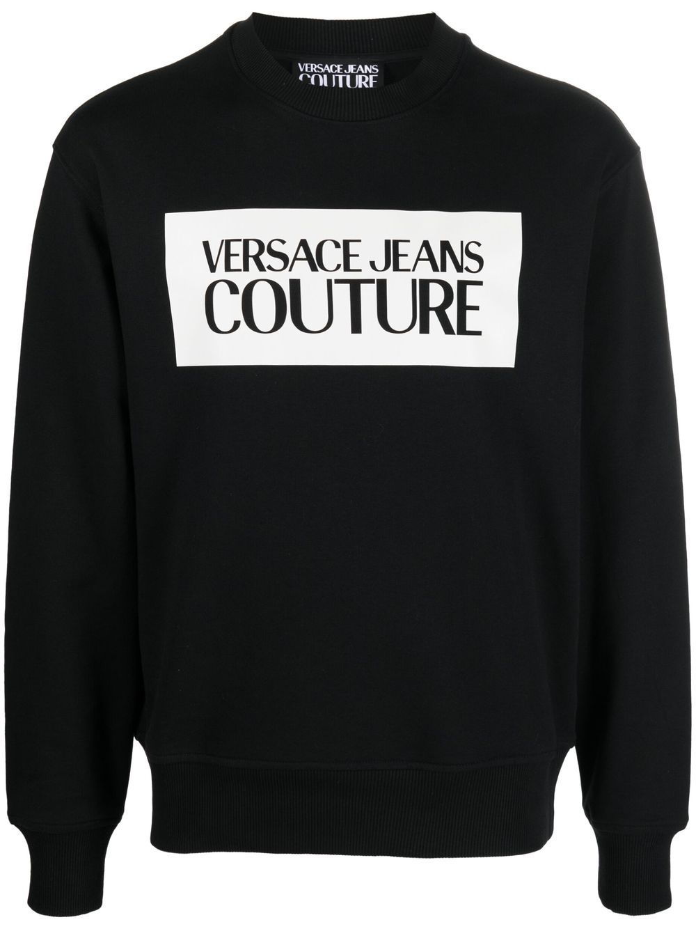 Versace Jeans Couture logo-print cotton sweatshirt - Black von Versace Jeans Couture