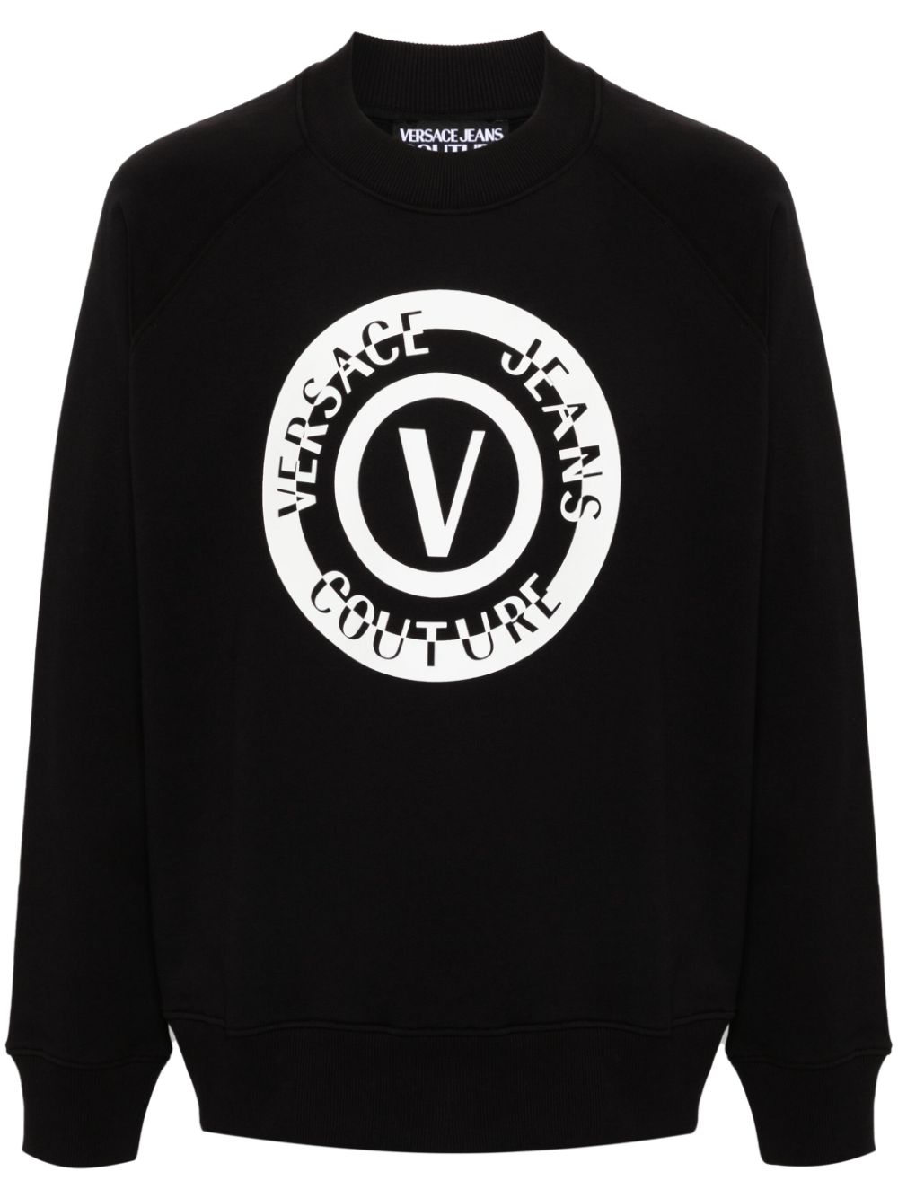 Versace Jeans Couture logo-print cotton sweatshirt - Black von Versace Jeans Couture