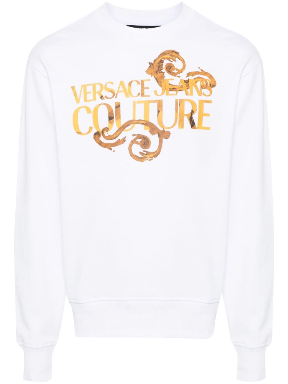Versace Jeans Couture logo-print cotton sweatshirt - White von Versace Jeans Couture