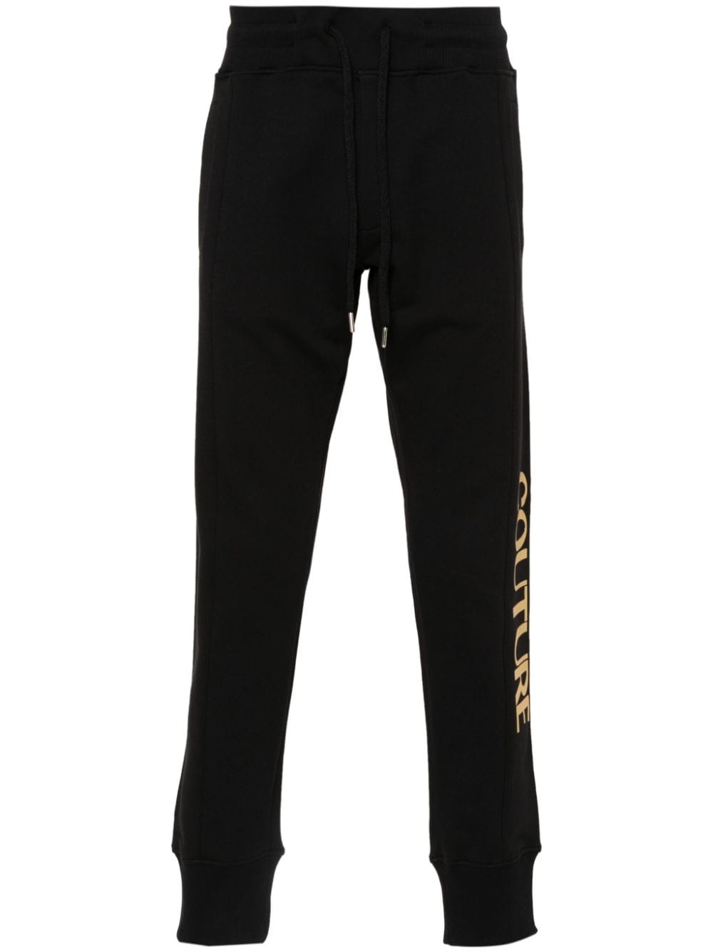 Versace Jeans Couture logo-print cotton track pants - Black von Versace Jeans Couture