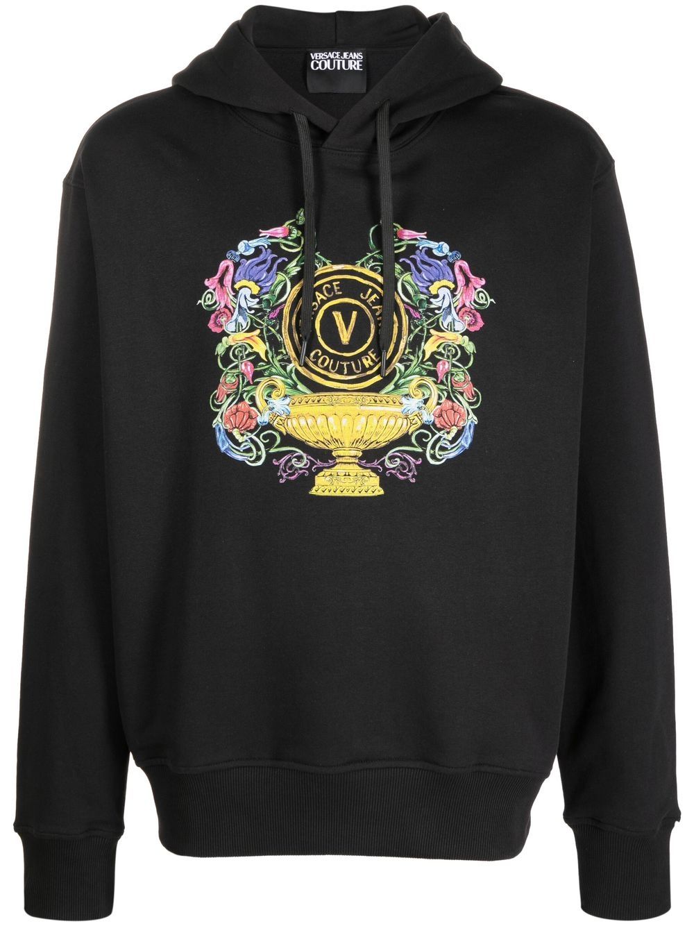 Versace Jeans Couture logo-print hoodie - Black von Versace Jeans Couture