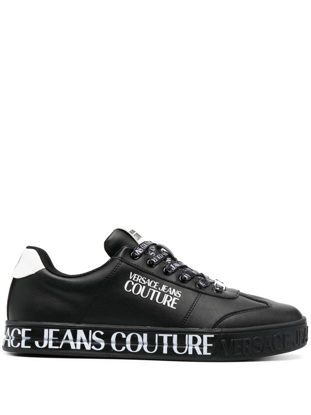 Versace Jeans Couture logo-print low-top sneakers - Black von Versace Jeans Couture