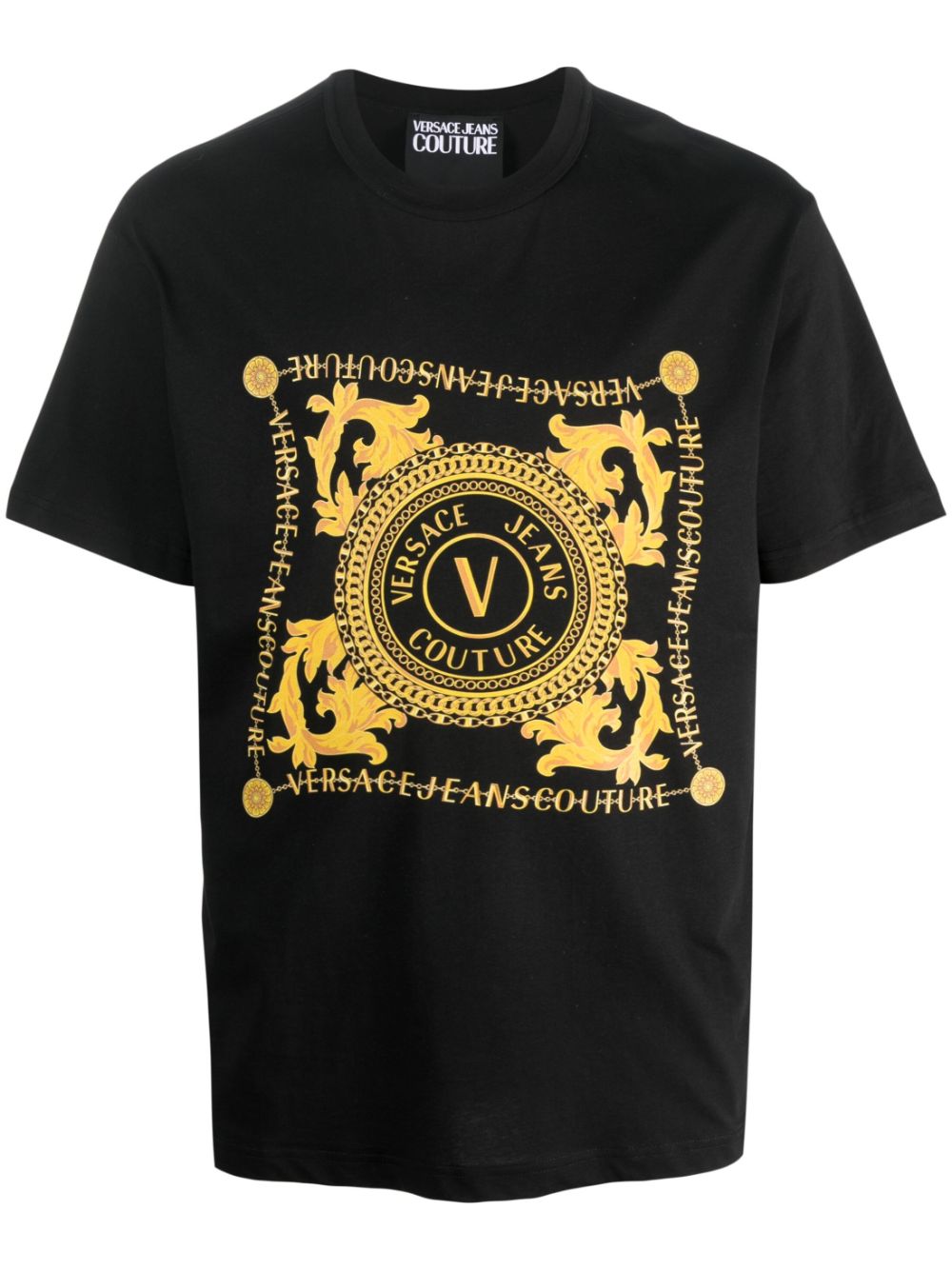 Versace Jeans Couture logo-print organic cotton T-shirt - Black von Versace Jeans Couture