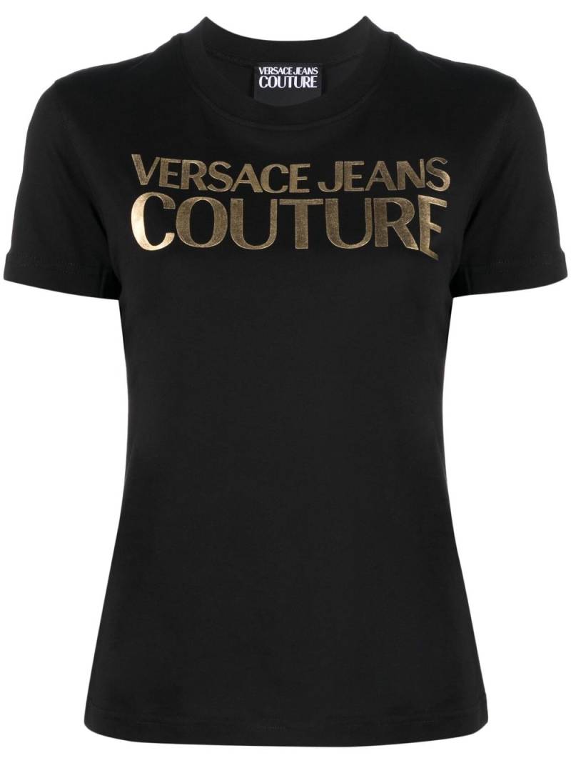 Versace Jeans Couture logo print short-sleeve T-shirt - Black von Versace Jeans Couture
