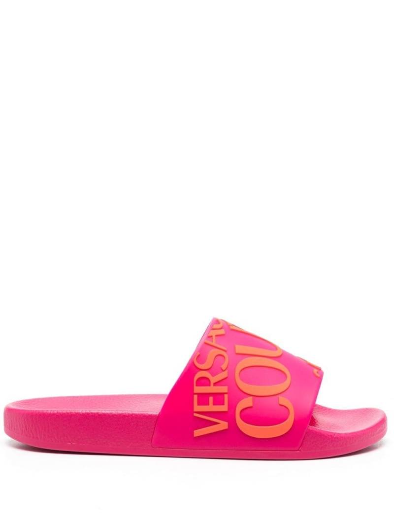 Versace Jeans Couture logo-print slides - Pink von Versace Jeans Couture