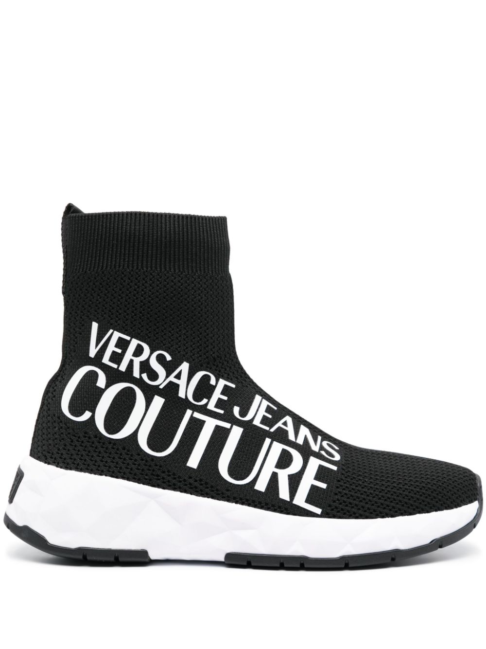 Versace Jeans Couture logo-print sock sneakers - Black von Versace Jeans Couture