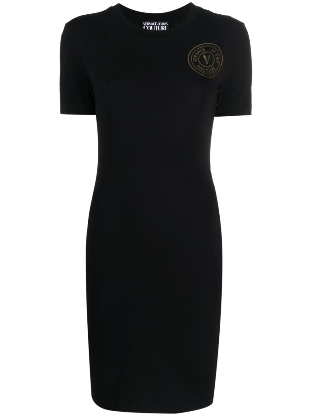 Versace Jeans Couture logo-print stretch-cotton dress - Black von Versace Jeans Couture
