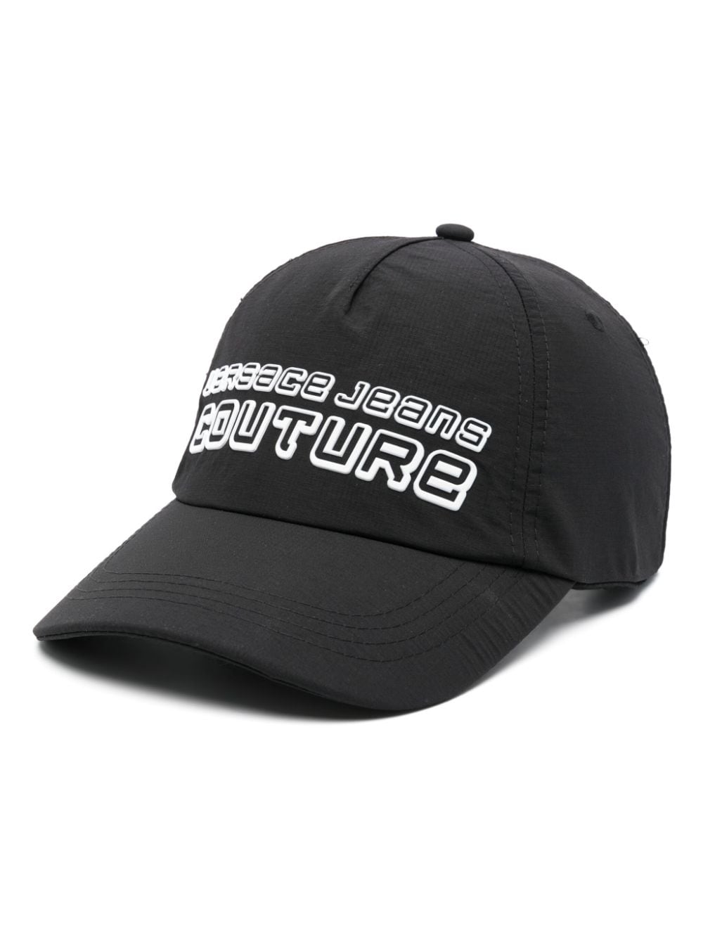 Versace Jeans Couture logo-rubberised cotton cap - Black von Versace Jeans Couture