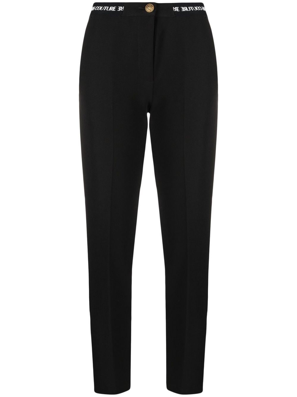 Versace Jeans Couture logo-waist tailored trousers - Black von Versace Jeans Couture