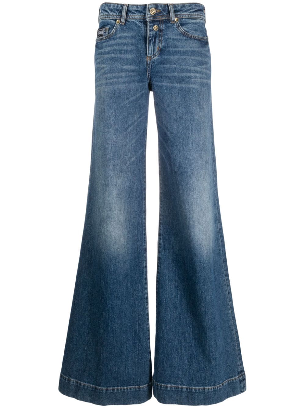 Versace Jeans Couture low-rise wide-leg jeans - Blue von Versace Jeans Couture