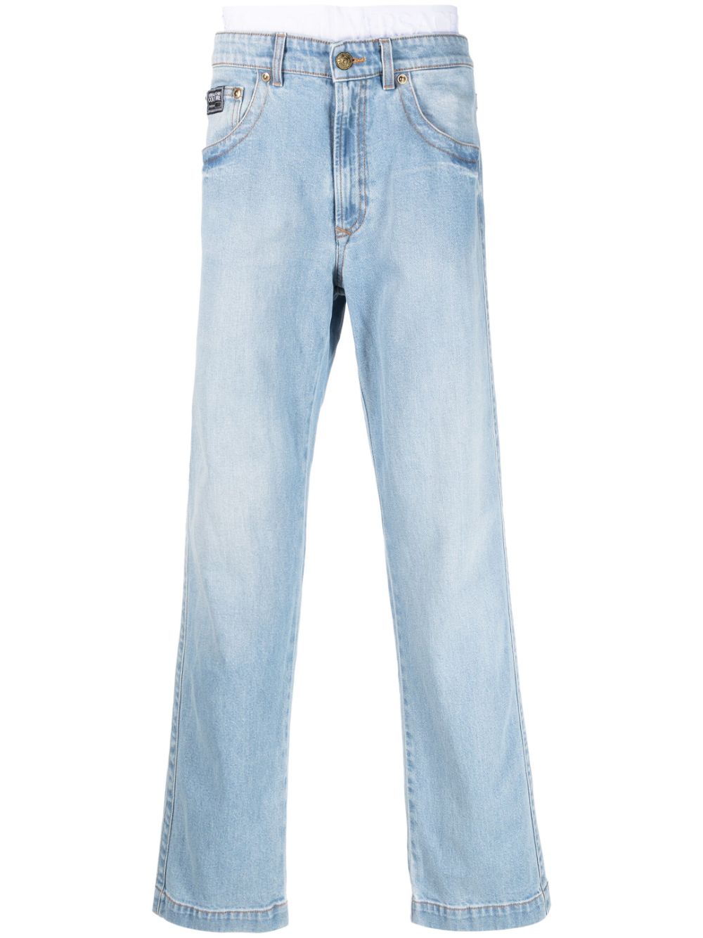 Versace Jeans Couture low-rise wide-leg jeans - Blue von Versace Jeans Couture