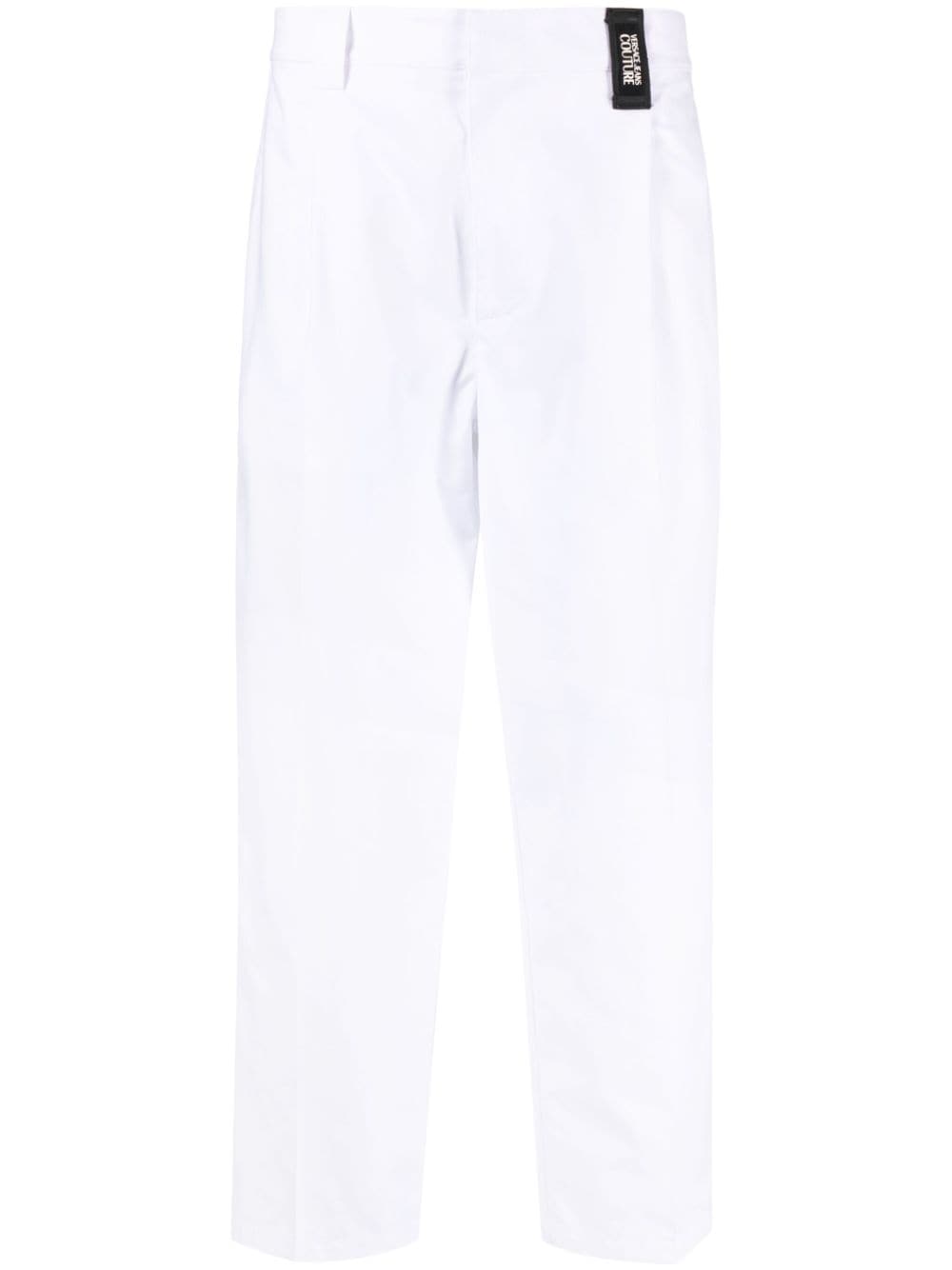 Versace Jeans Couture mid-rise straight-leg trousers - White von Versace Jeans Couture