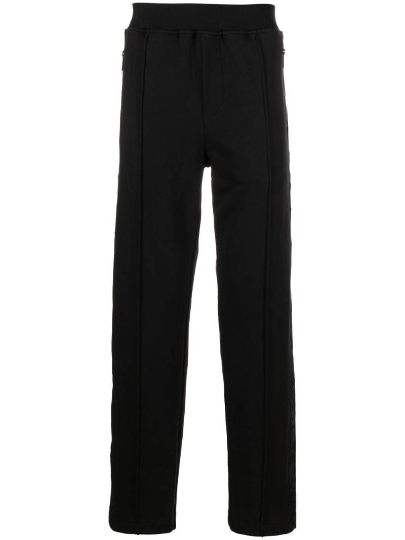 Versace Jeans Couture pleated cotton trousers - Black von Versace Jeans Couture