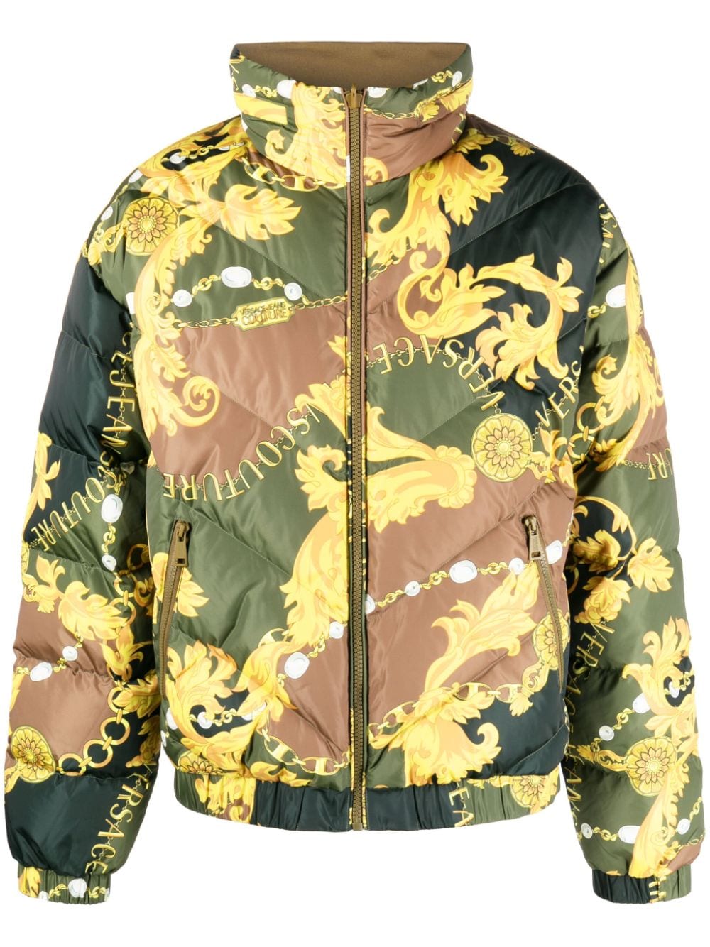 Versace Jeans Couture reversible padded jacket - Green von Versace Jeans Couture