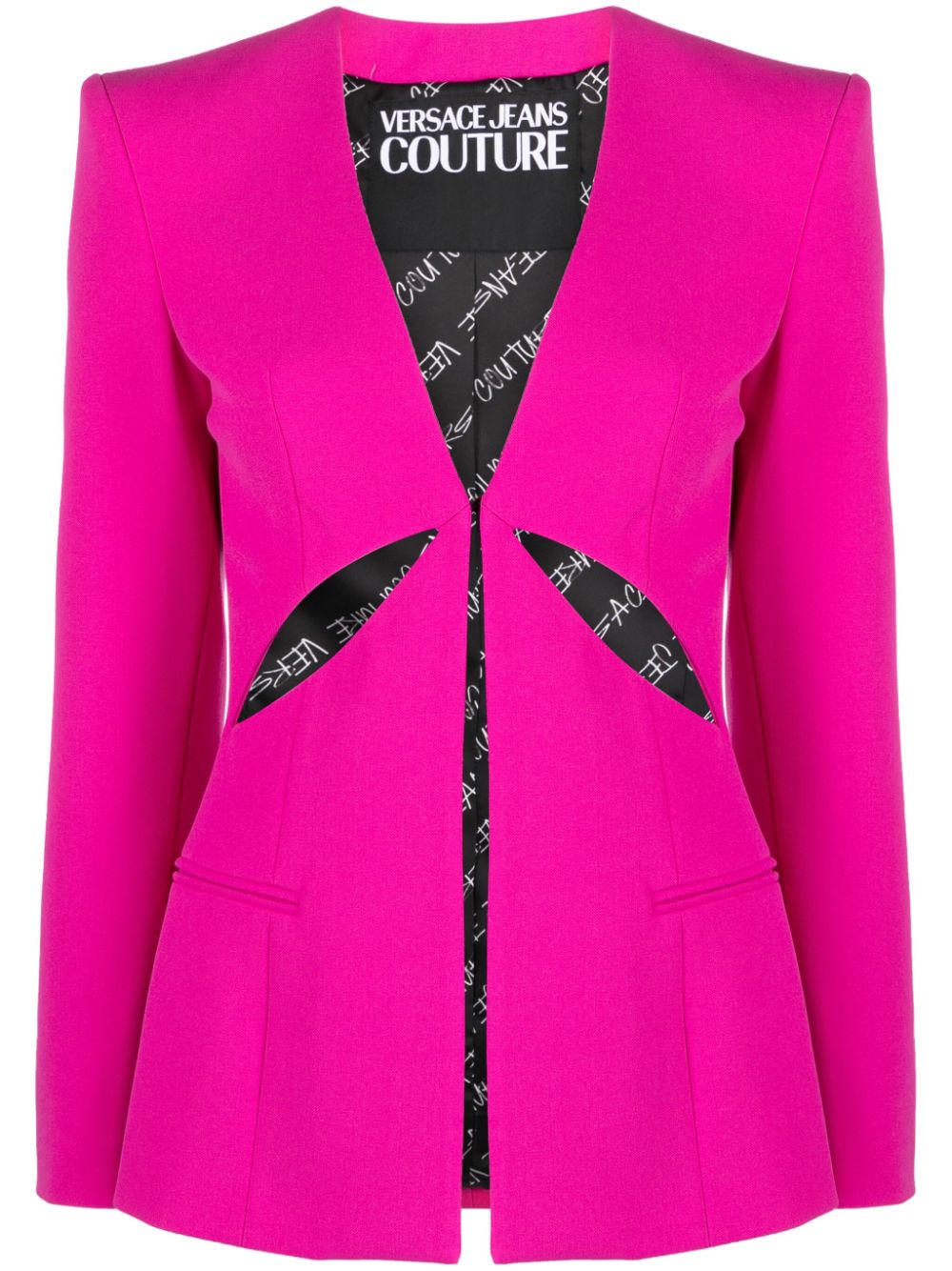 Versace Jeans Couture slashed single-breasted blazer - Pink von Versace Jeans Couture