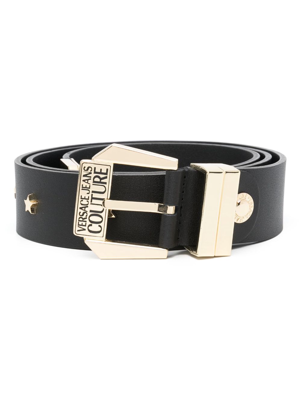 Versace Jeans Couture star-studded leather belt - Black von Versace Jeans Couture