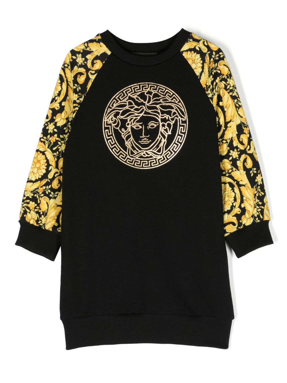 Versace Kids Barocco Medusa-print sweatshirt dress - Black von Versace Kids