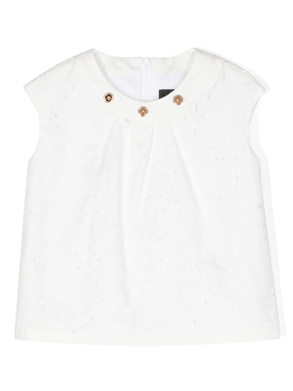 Versace Kids Barocco Sangallo sleeveless blouse - White von Versace Kids