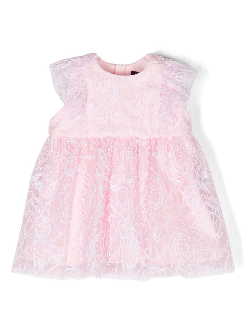 Versace Kids Barocco-embroidered tulle dress - Pink von Versace Kids
