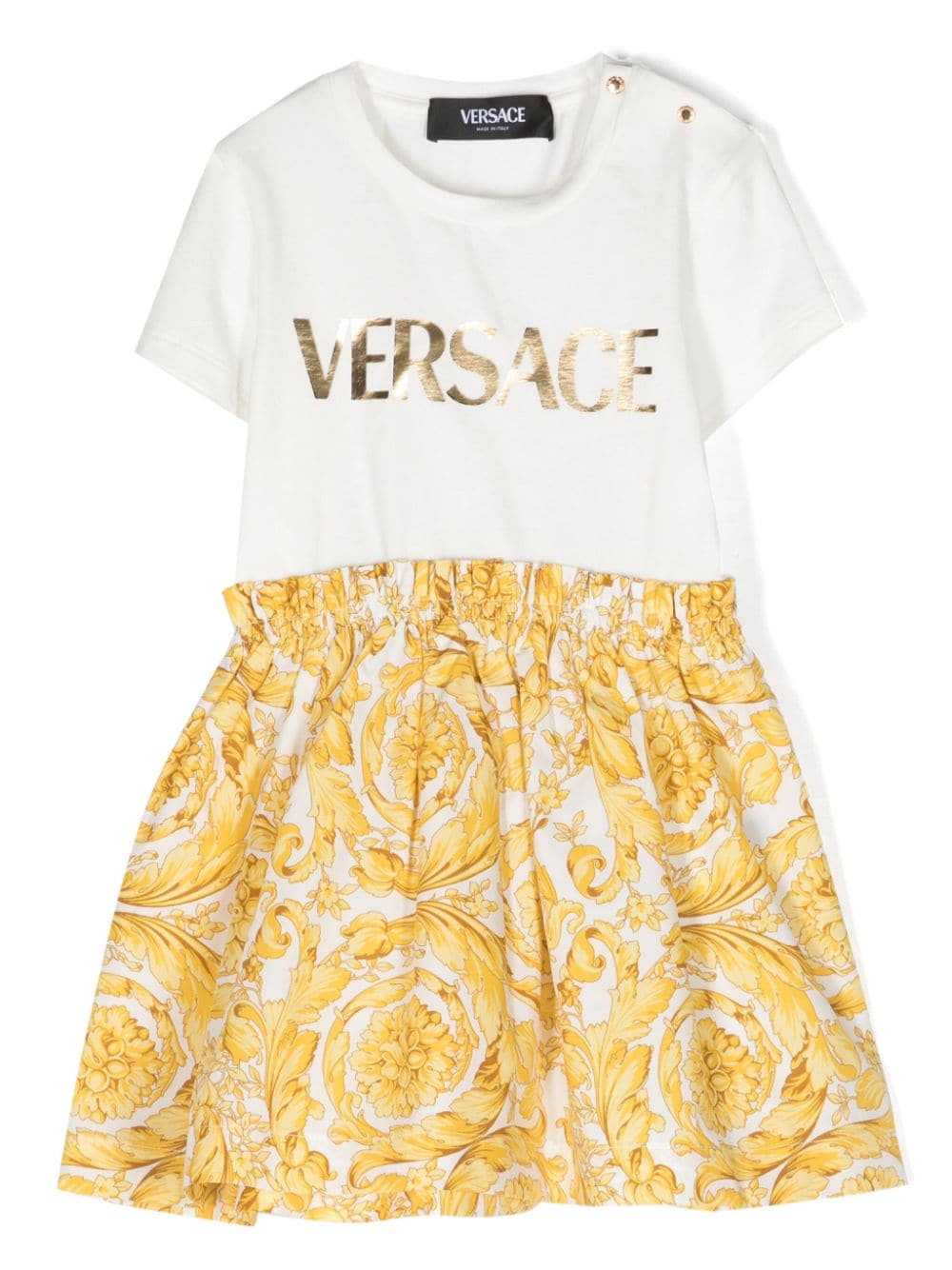 Versace Kids Barocco-print T-shirt dress - White von Versace Kids