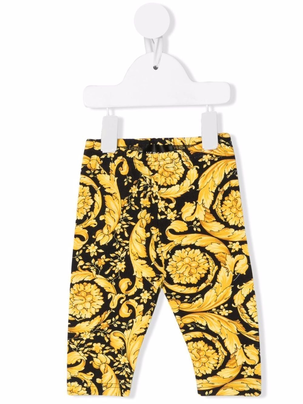 Versace Kids Barocco Baby cotton leggings - Black von Versace Kids