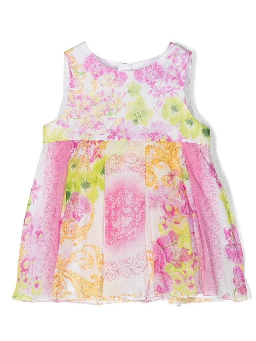 Versace Kids Barocco-print sleeveless dress - White von Versace Kids