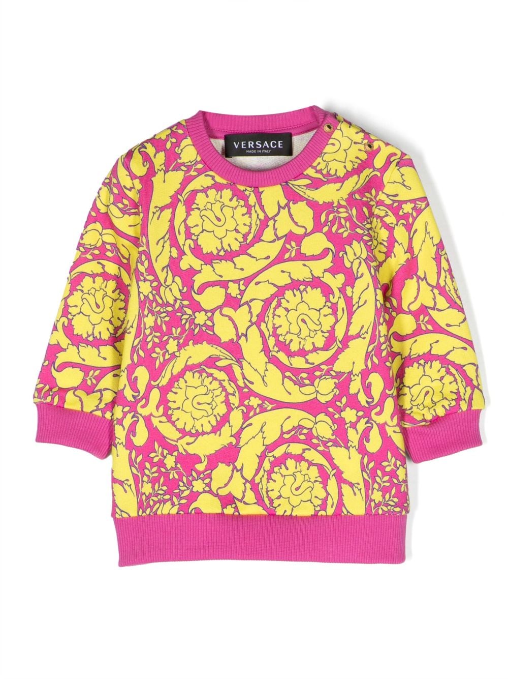 Versace Kids Barocco-print cotton sweatshirt - Pink von Versace Kids