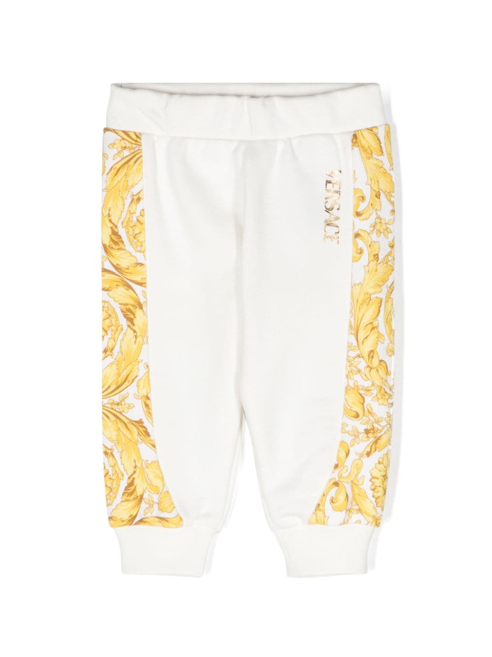 Versace Kids Barocco-print cotton track pants - White von Versace Kids