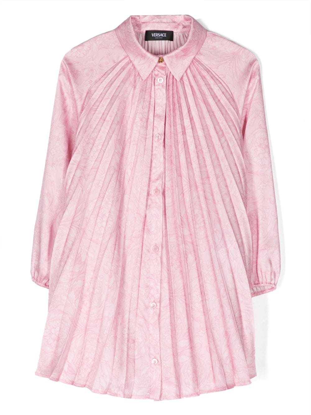Versace Kids Barocco-print pleated dress - Pink von Versace Kids