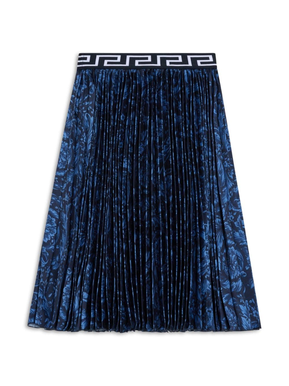 Versace Kids Barocco-print pleated skirt - Blue von Versace Kids