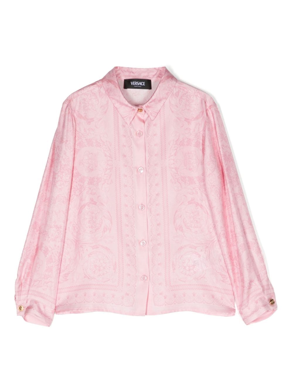 Versace Kids Barocco-print silk shirt - Pink von Versace Kids