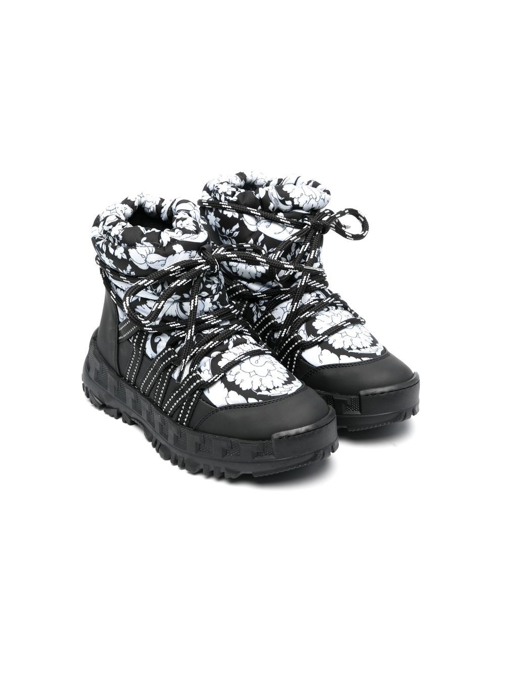 Versace Kids Barocco-print snow boots - Black von Versace Kids