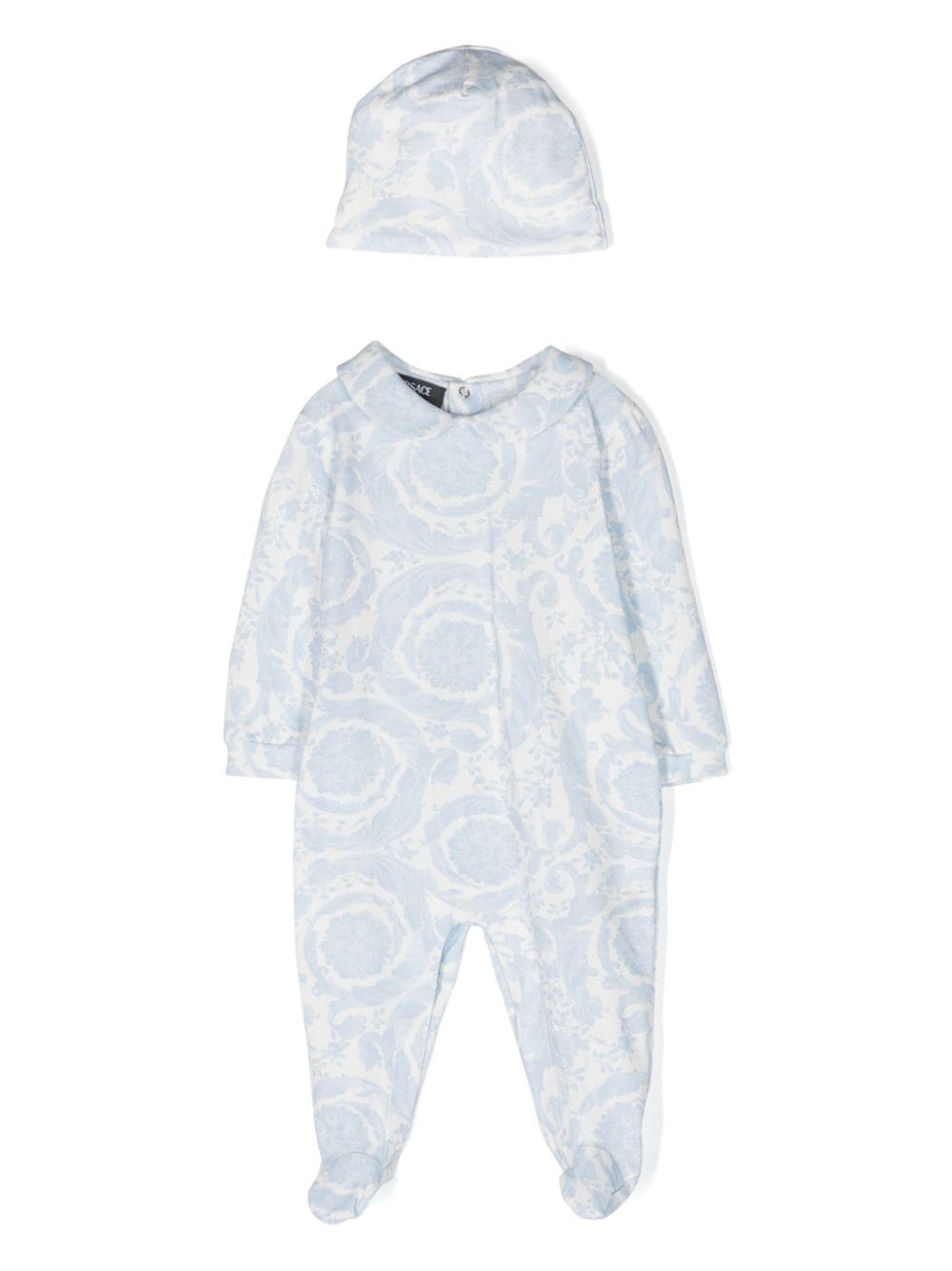 Versace Kids Barocco-print stretch-cotton pajamas - Blue von Versace Kids