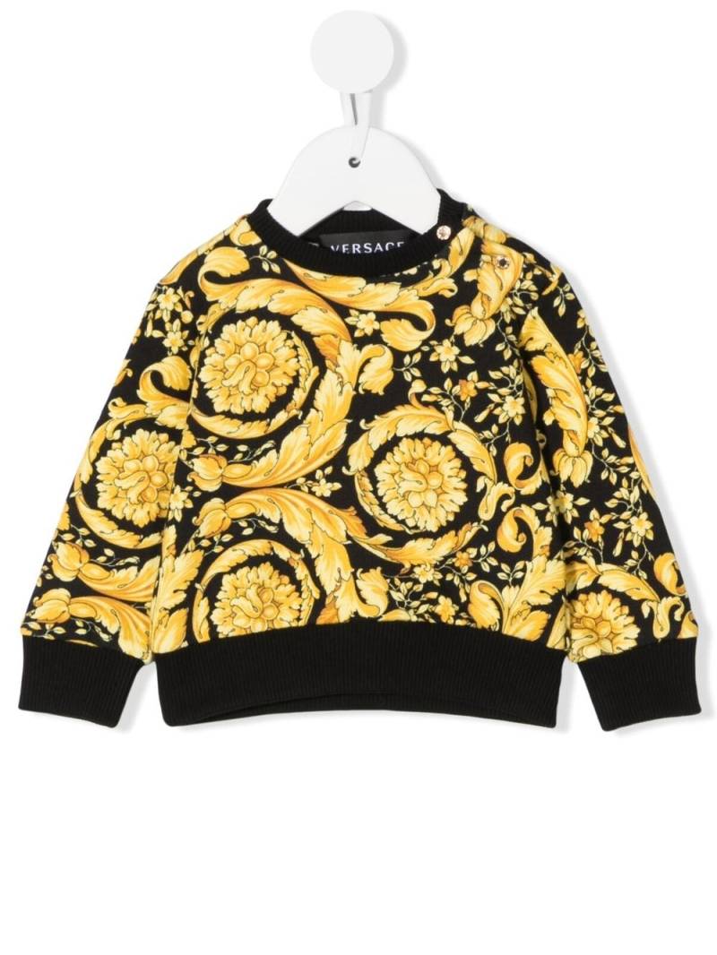 Versace Kids Barocco-print sweatshirt - Gold von Versace Kids