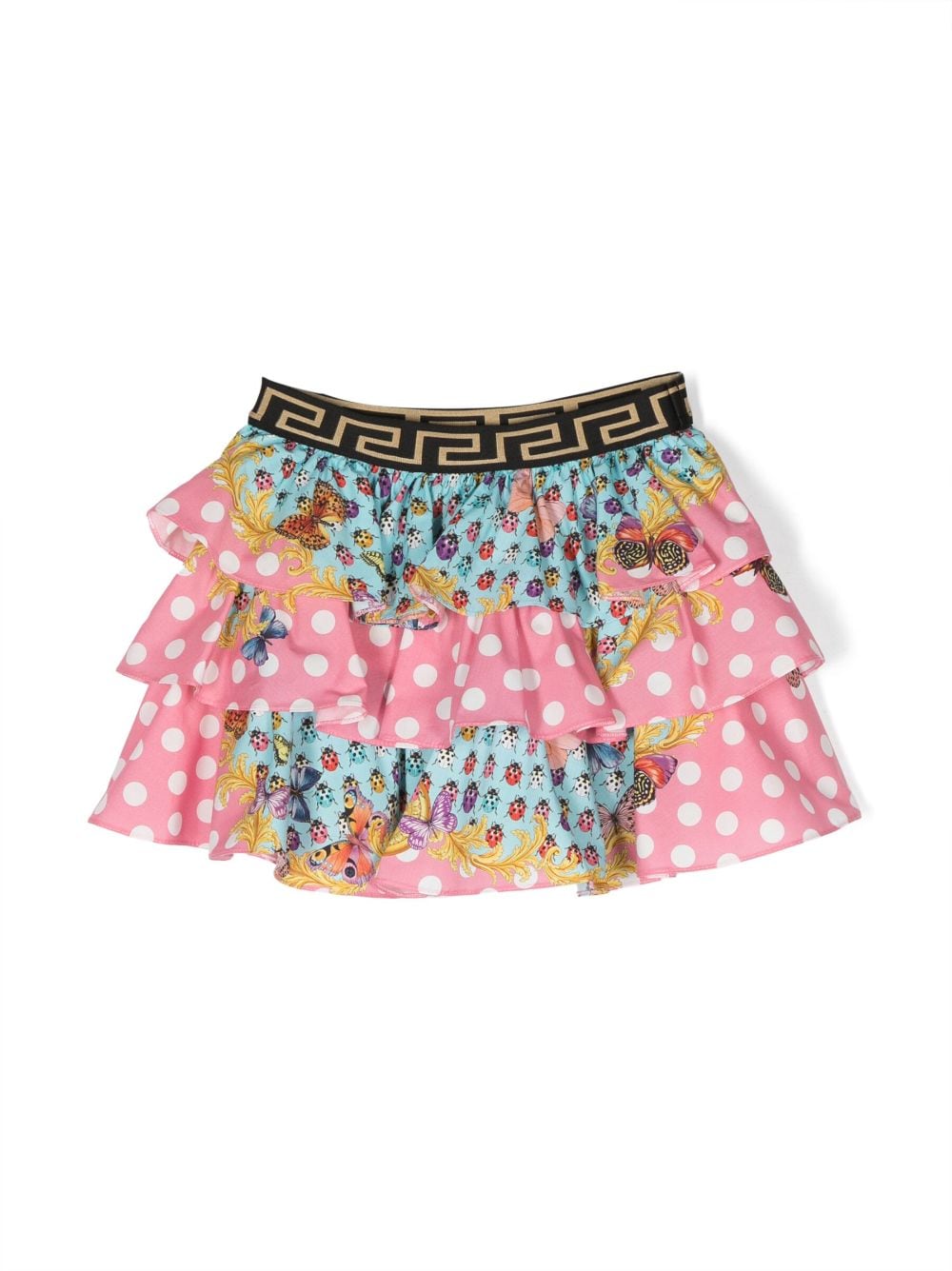 Versace Kids Butterflies ruffled skirt - Pink von Versace Kids