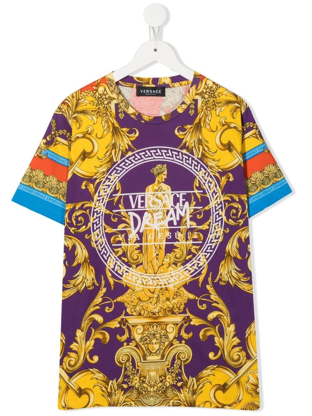 Versace Kids Dream Barocco-print T-shirt - Purple von Versace Kids