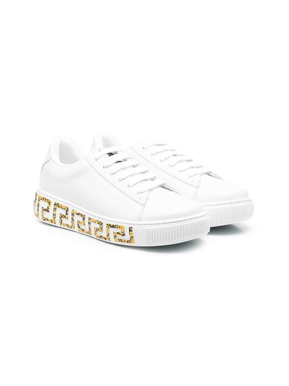 Versace Kids Barocco Greca low-top sneakers - White von Versace Kids