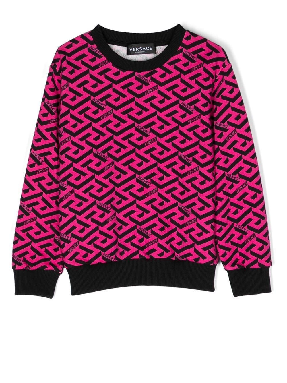 Versace Kids Greca-print cotton sweatshirt - Pink von Versace Kids