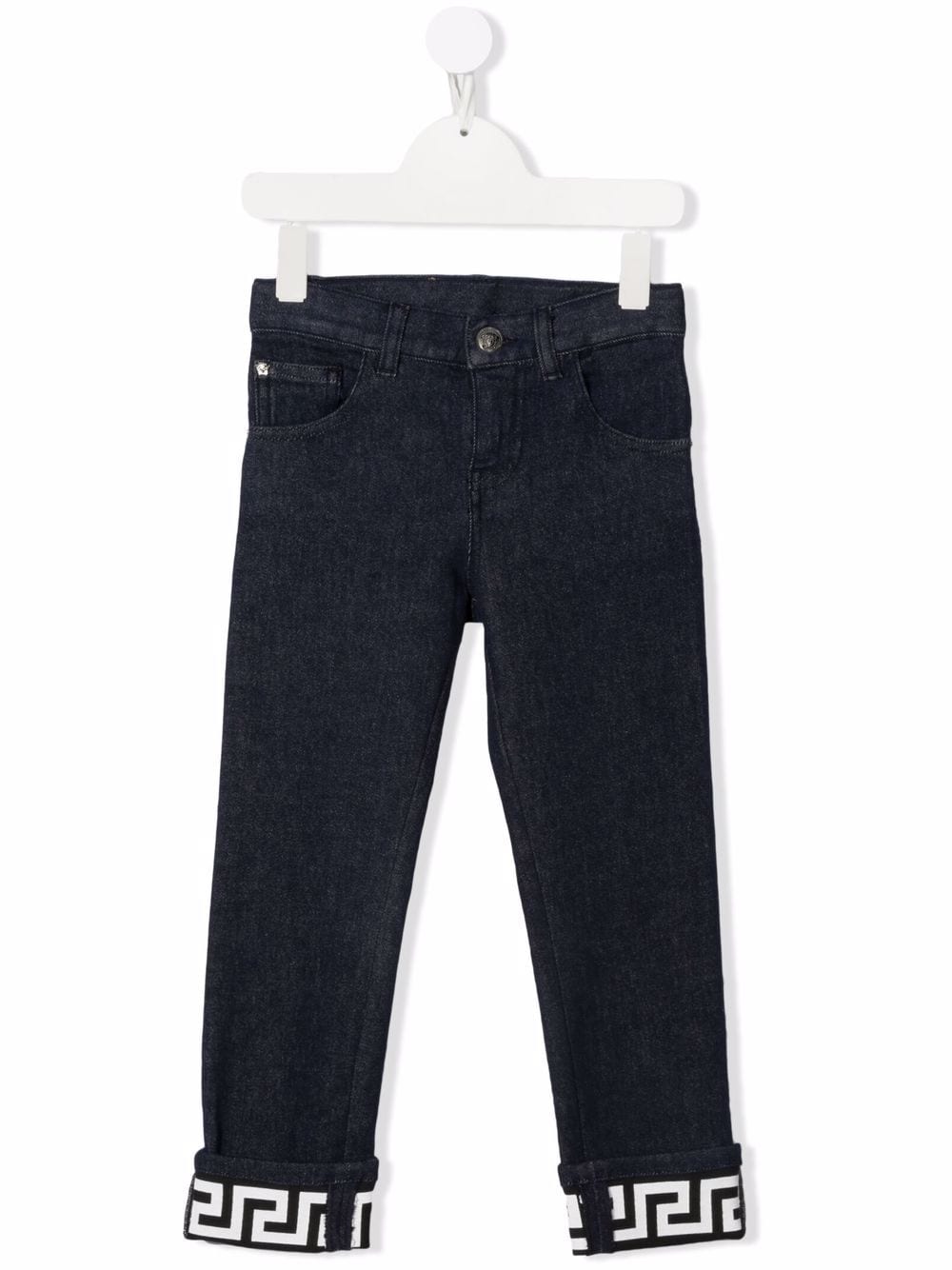 Versace Kids Greca slim-cut jeans - Blue von Versace Kids