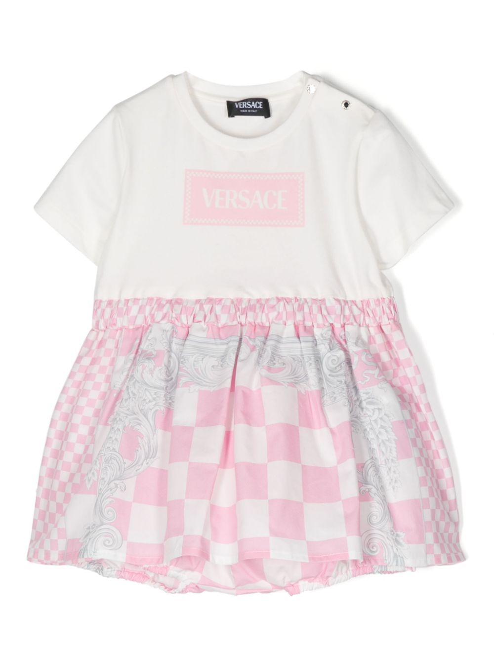 Versace Kids Medusa Contrasto print dress - Pink von Versace Kids