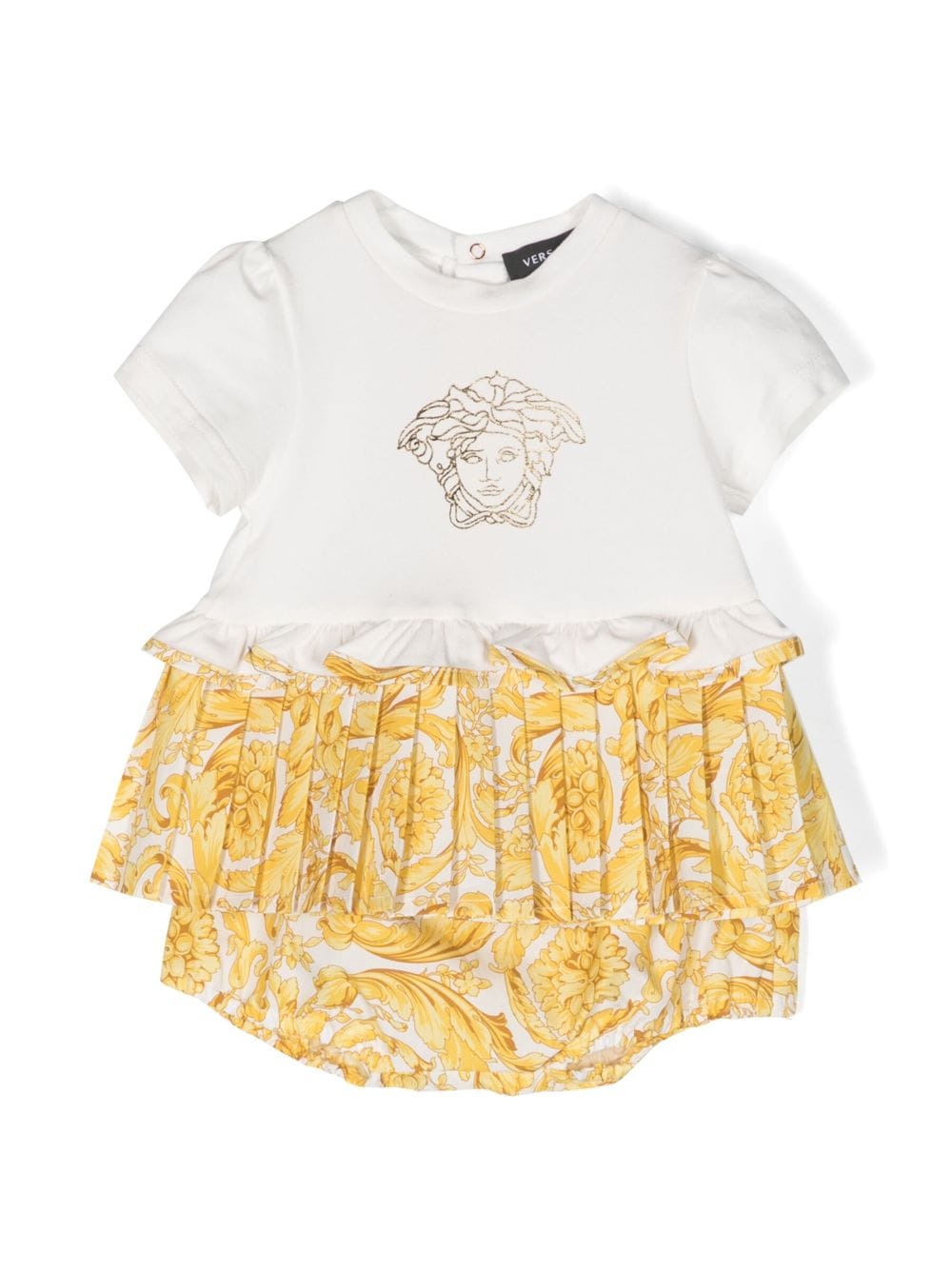 Versace Kids Barocco Baby T-Shirt dress set - White von Versace Kids