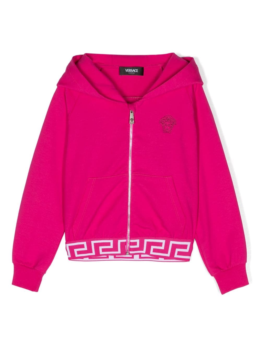 Versace Kids Medusa Head-embroidered zip-up hoodie - Pink von Versace Kids