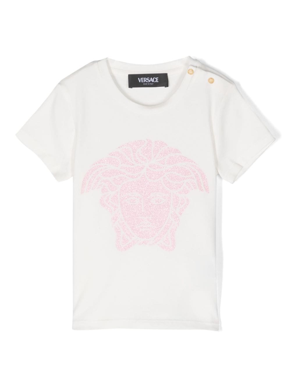 Versace Kids Medusa Head glitter-detailed T-shirt - White von Versace Kids