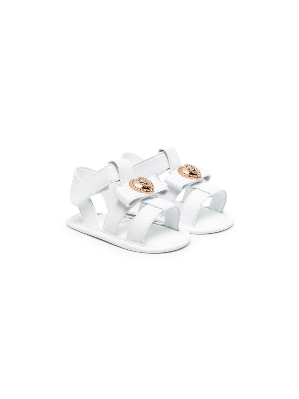 Versace Kids Medusa Head leather sandals - White von Versace Kids