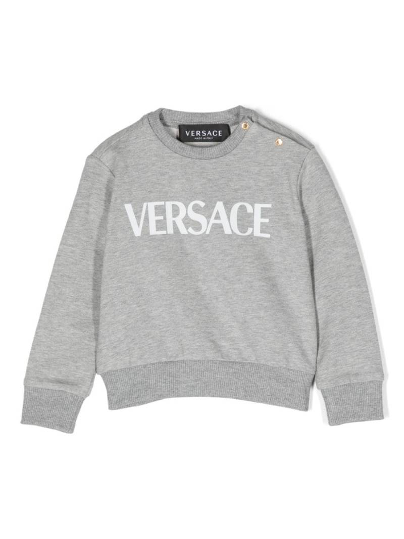 Versace Kids Medusa Head-motif jersey sweatshirt - Grey von Versace Kids