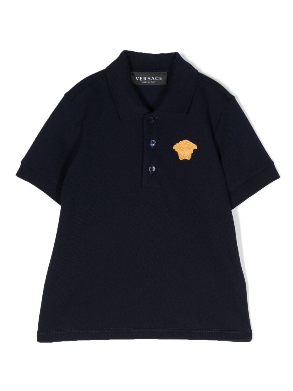 Versace Kids Medusa embroidered polo shirt - Blue von Versace Kids