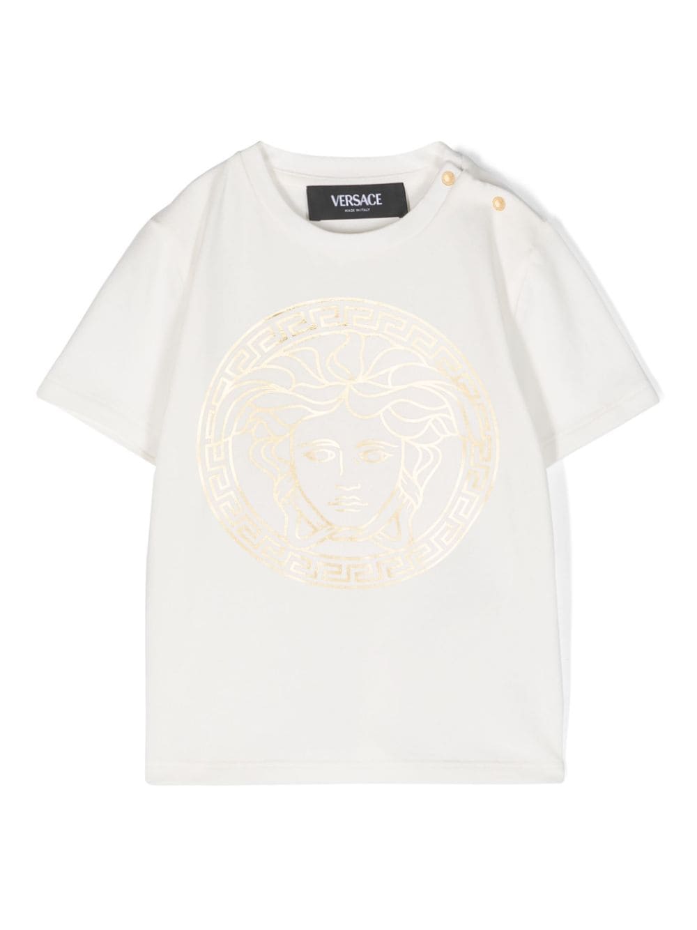 Versace Kids Medusa Head-print cotton T-shirt - Neutrals von Versace Kids