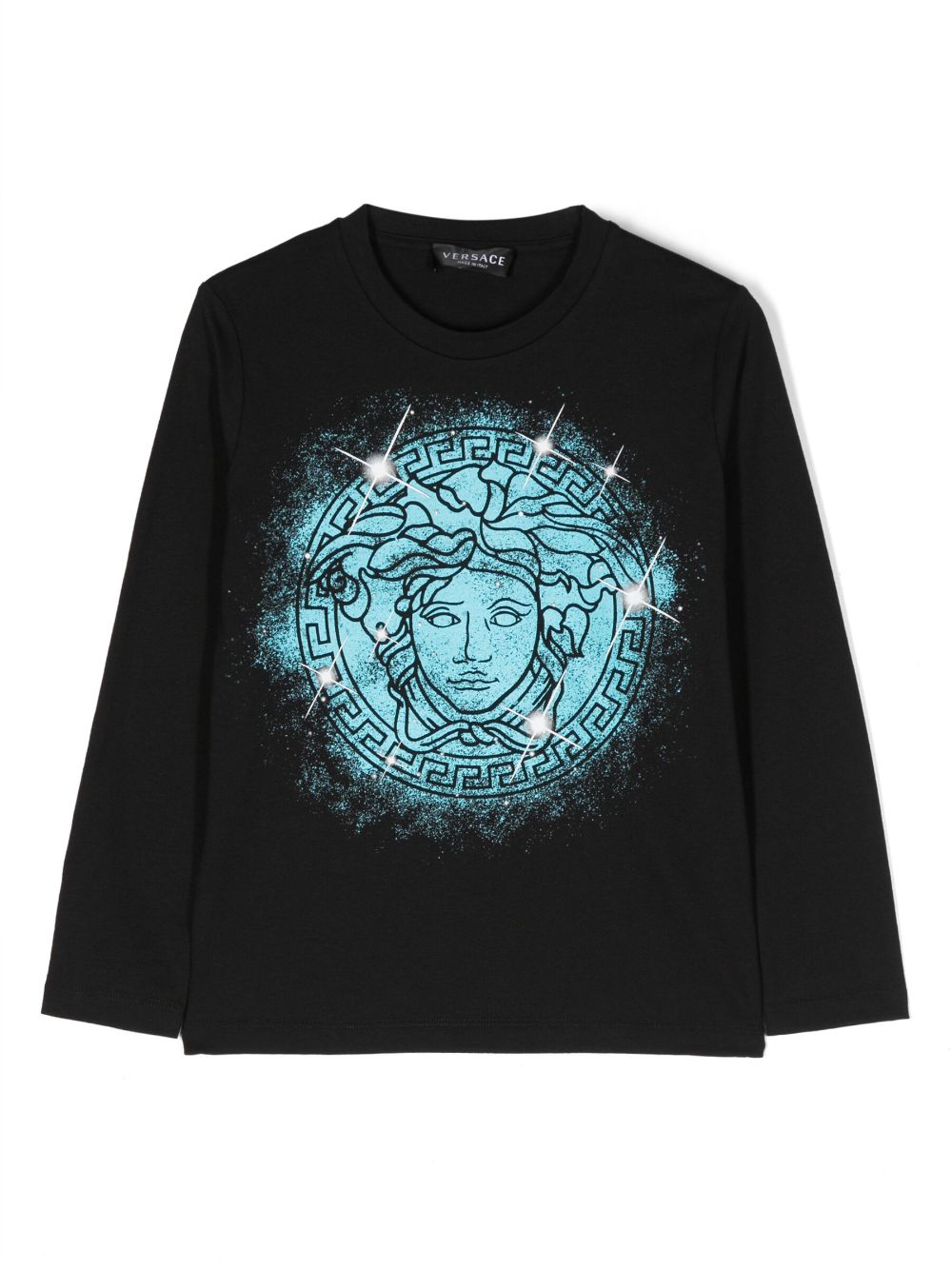 Versace Kids Medusa Head-print long-sleeved T-shirt - Black von Versace Kids